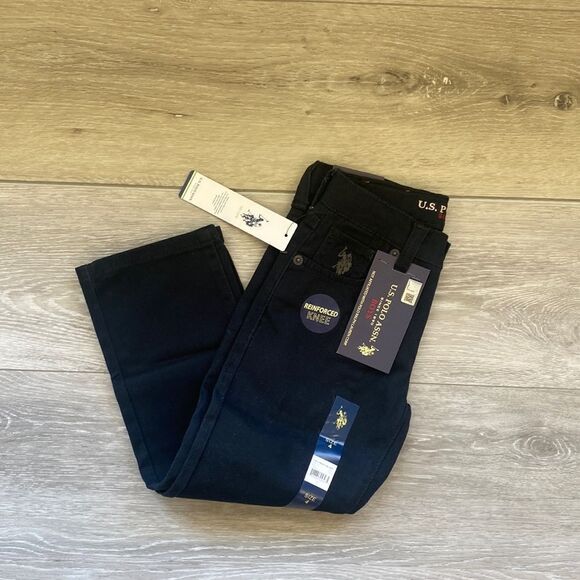 U. S.POLO ASSN. Boys straight twill pant 5 pocket Jeans Black SZ 5 NWT - Picture 4 of 6